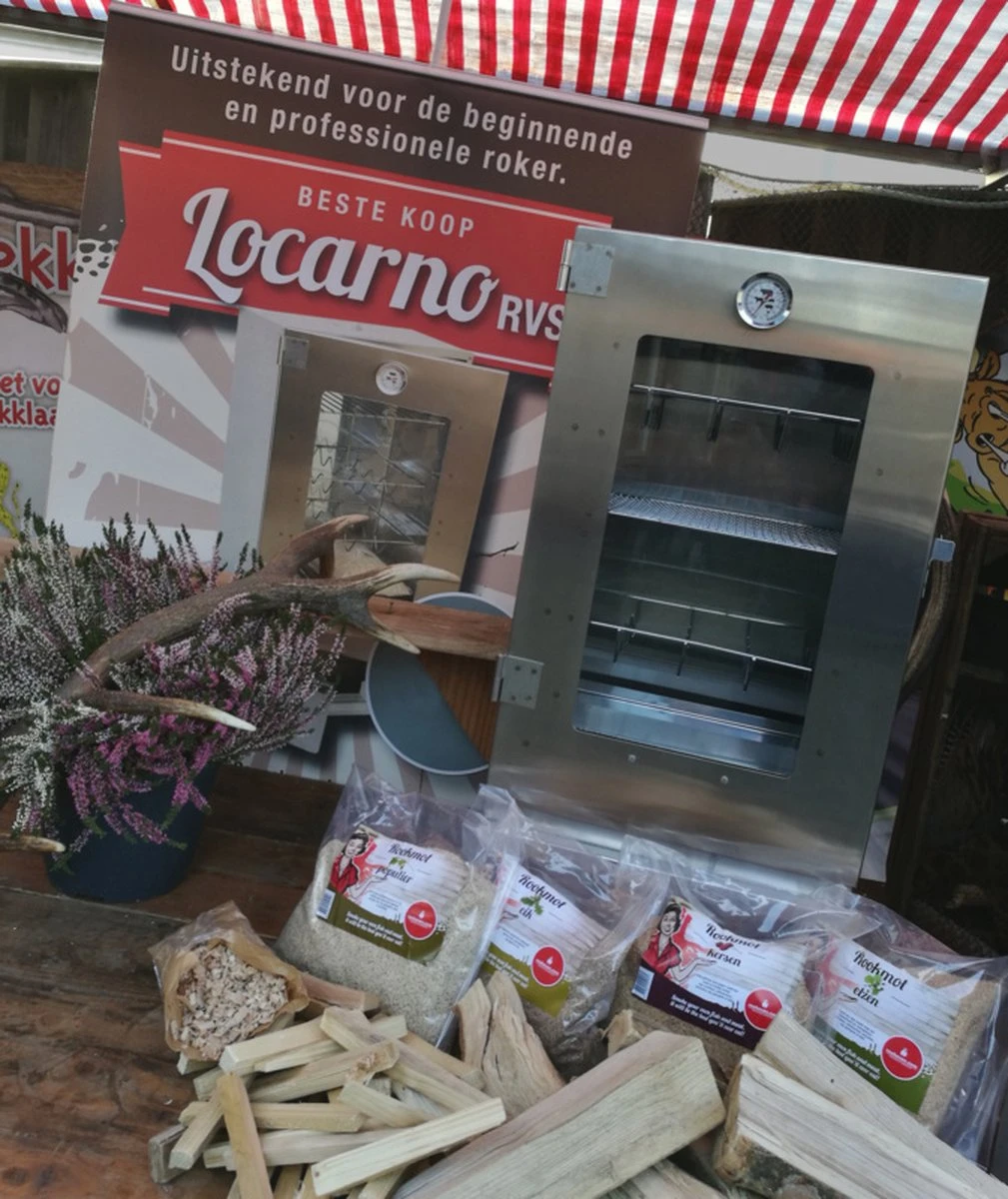 2-L Home & Garden XL Rookoven - RVS - 80x40x28 Cm - 3 Etages - Afbeelding 12