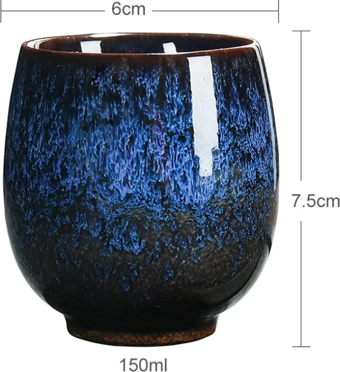 Simple Solutions Set Van 4 Koffiekopjes - Keramiek - Koffiebeker 150 Ml Zonder Oor - Mooi Cadeau Voor Man En Vrouw - Afbeelding 5