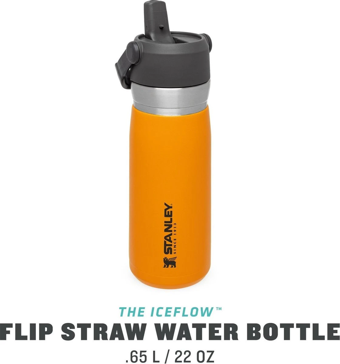 Stanley The IceFlow™ Flip Straw Water Bottle 0,65L - Thermosfles - Saffron - Afbeelding 9