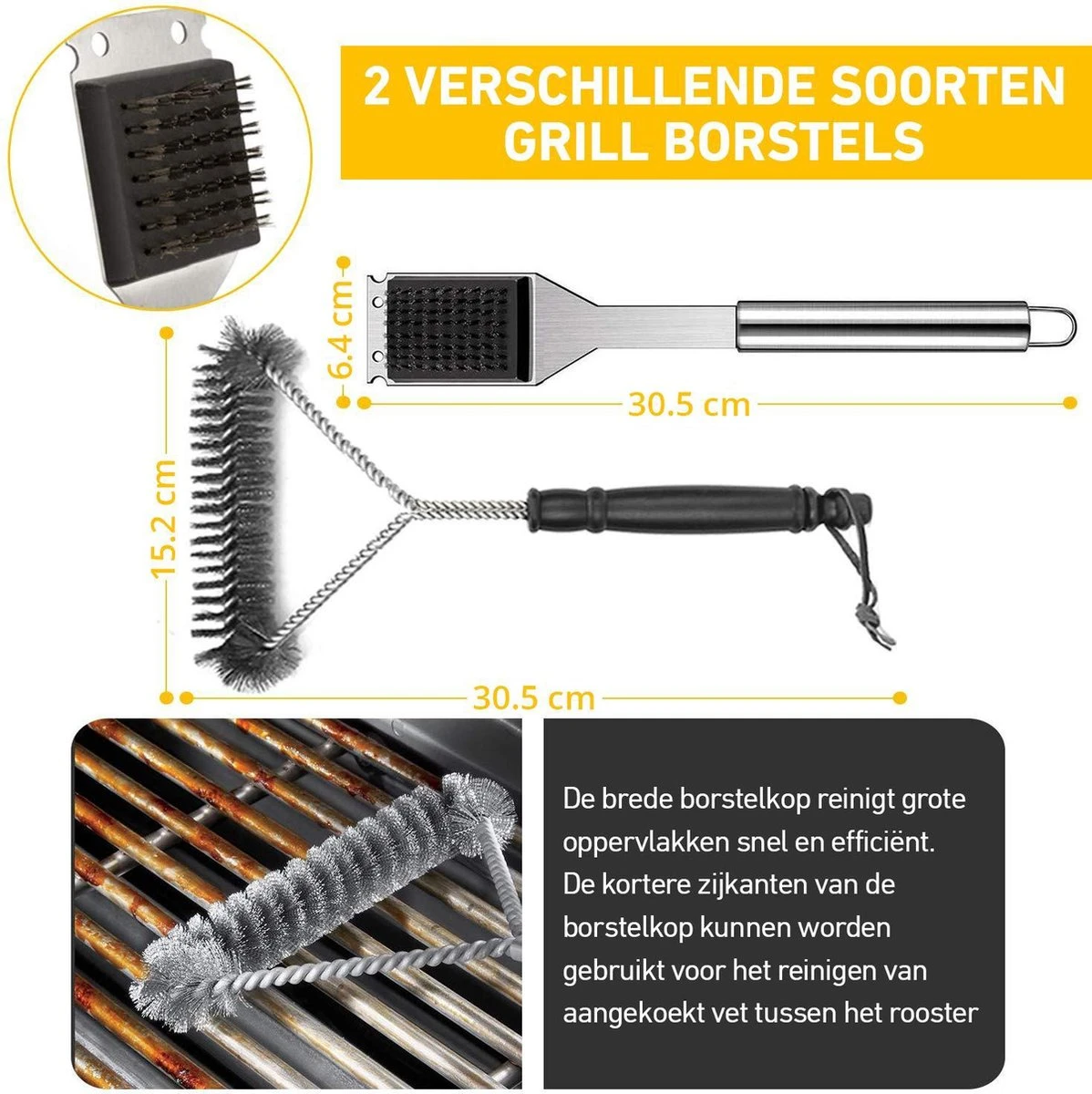 Saveur Royal® 35-delige Barbecue Gereedschapset In Roestvrij Staal - BBQ Grill Set Met Draagtas - Barbecuegerei-sets - Barbecue Accessoires Gereedschap - 35-delig - Afbeelding 4