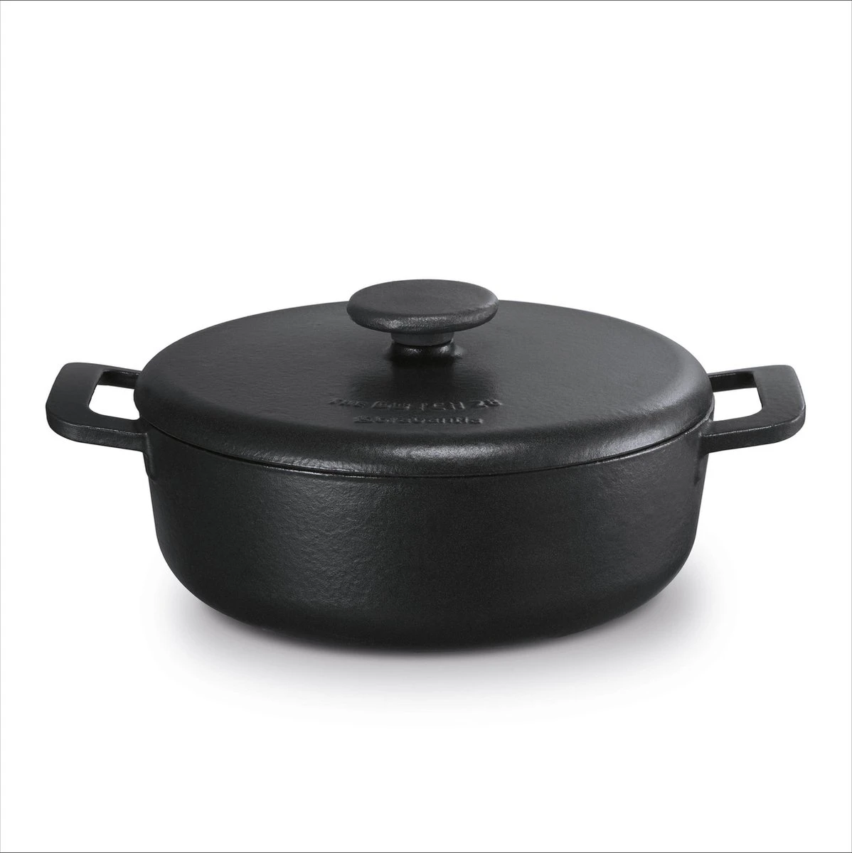 BRABANTIA THE DUTCH Gietijzeren Braadpan - Ø 28cm - MAT Zwart - Inductie