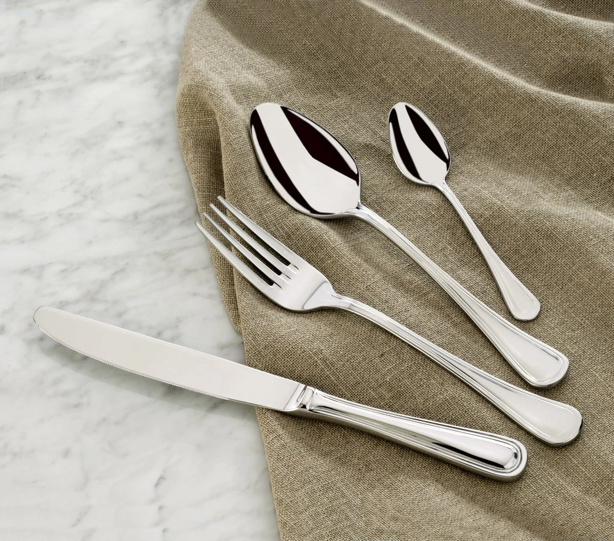 Amefa Rossini 66 Delige Bestekset - Uitgebreide Complete Set Inclusief Serveer Bestek En Vismessen - 6 Personen - Afbeelding 2