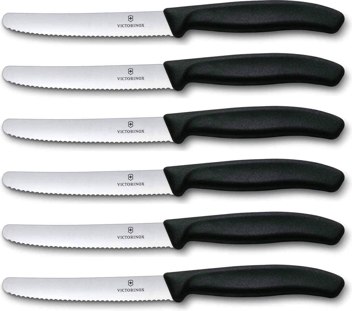 Victorinox Tafelmes 6 Stuks Zwart Krom Heft - Afbeelding 4