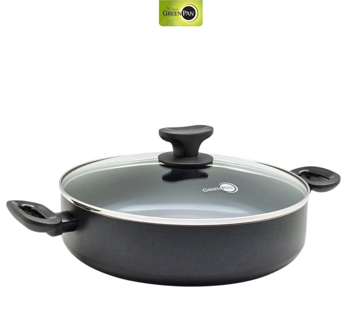 Greenpan Torino Keramische Hapjespan - 28 Cm - Met Glazen Deksel