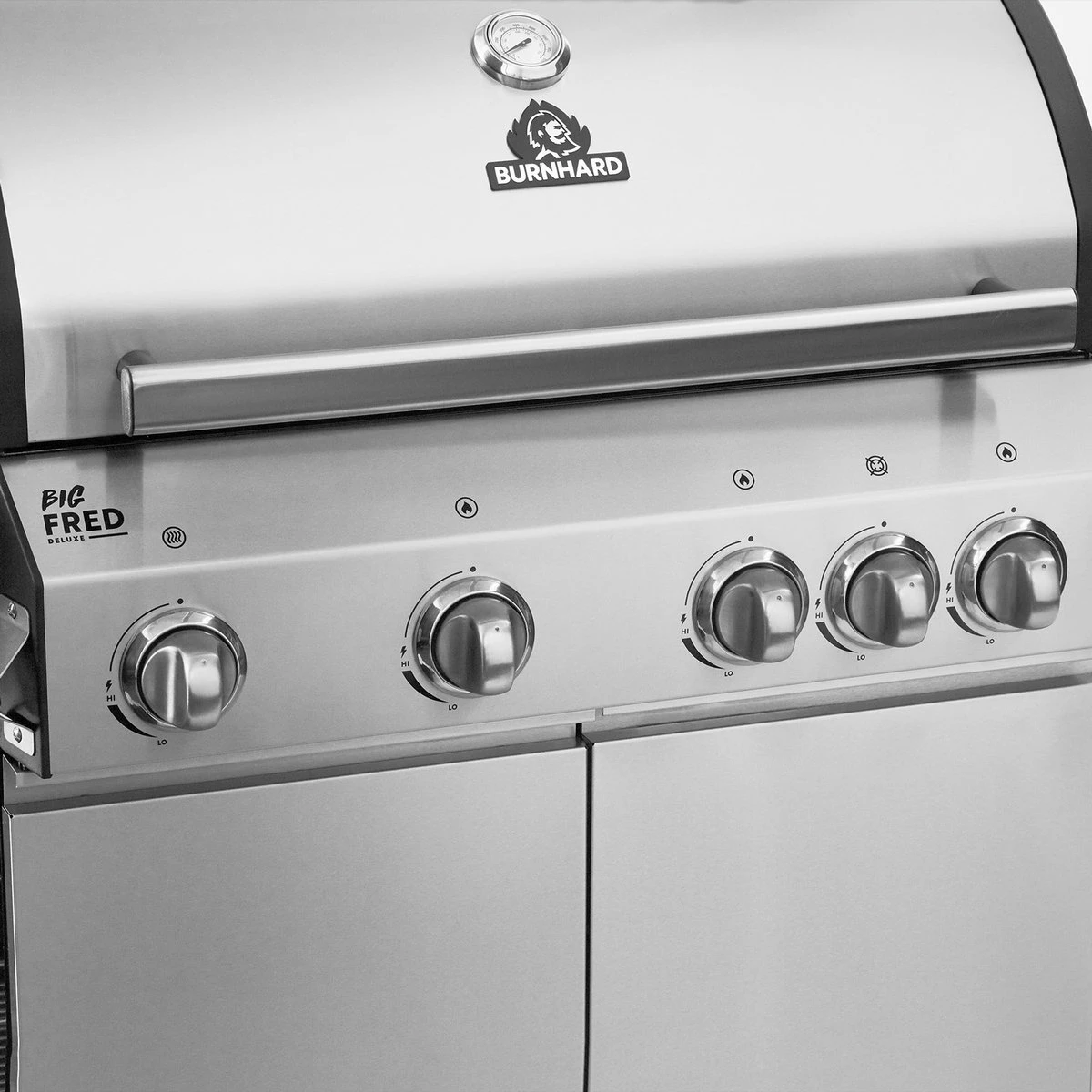 Burnhard Gas BBQ Big FRED Deluxe - 4 Branders - Incl. Keramische Infraroodbrander & Afdekhoes - Deluxe - Afbeelding 10