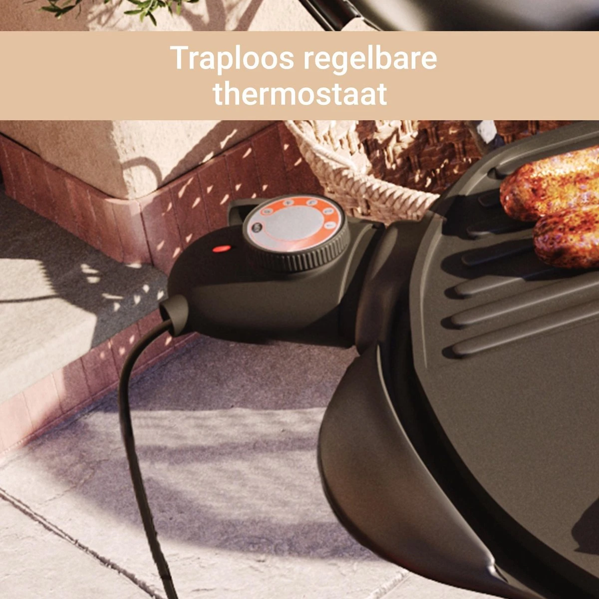 SUNTEC Elektrische BBQ 9493 - Geschikt Voor Buiten Als Tafelbarbecue Of Staande Barbecue - Barbecue Voor Balkon, Terras, Tuin En Camping - Elektrisch Barbecueën Met Max. 2400 Watt - Mobiel Onderstel - Afbeelding 4