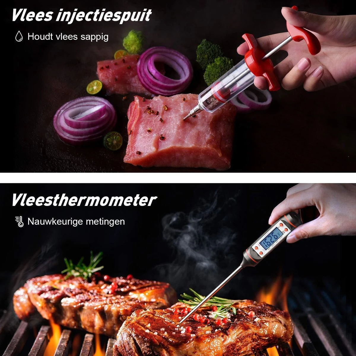 Saveur Royal® 35-delige Barbecue Gereedschapset In Roestvrij Staal - BBQ Grill Set Met Draagtas - Barbecuegerei-sets - Barbecue Accessoires Gereedschap - 35-delig - Afbeelding 5