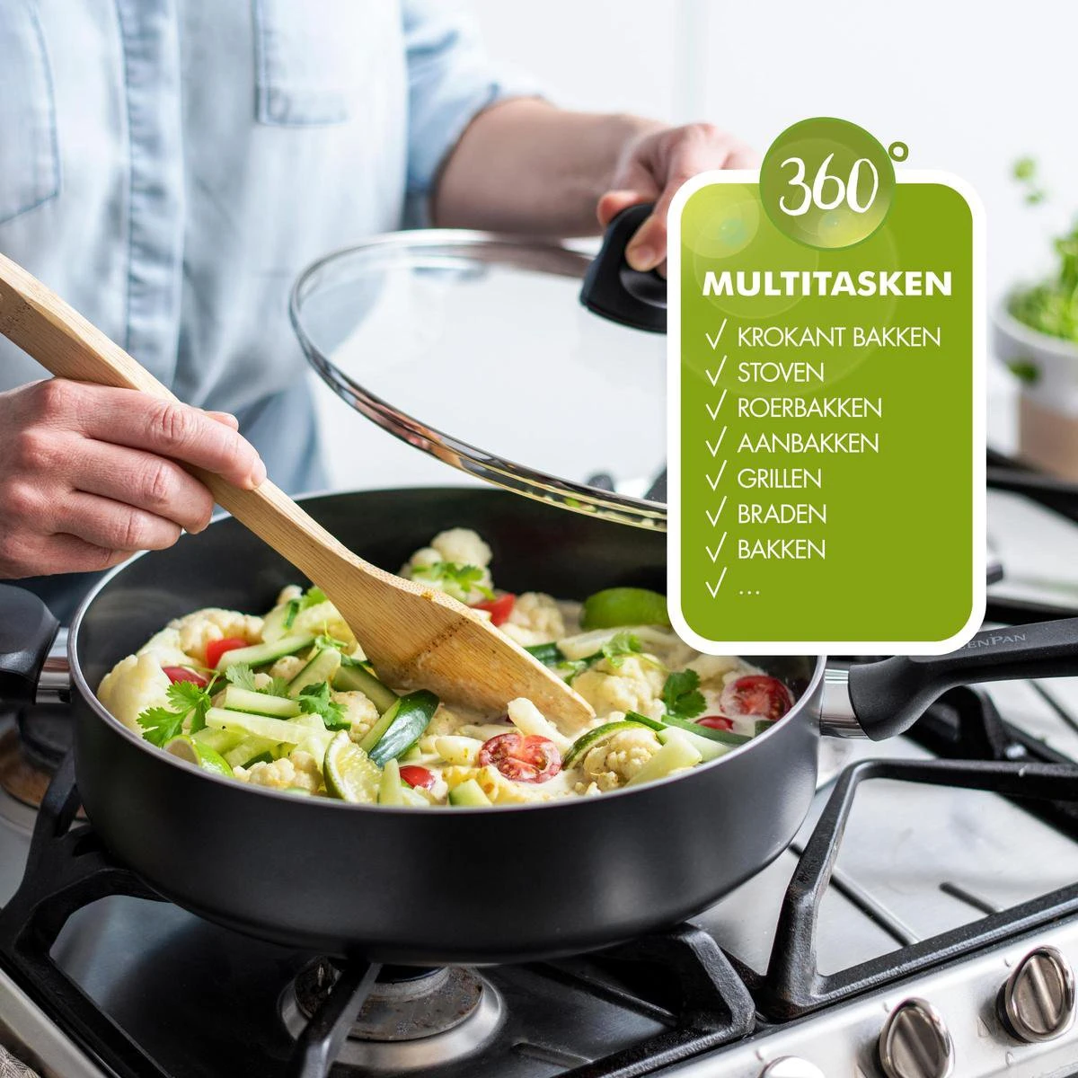 GreenPan Memphis Keramische Koekenpan - Ø 24 Cm - PFAS-vrij - Afbeelding 10