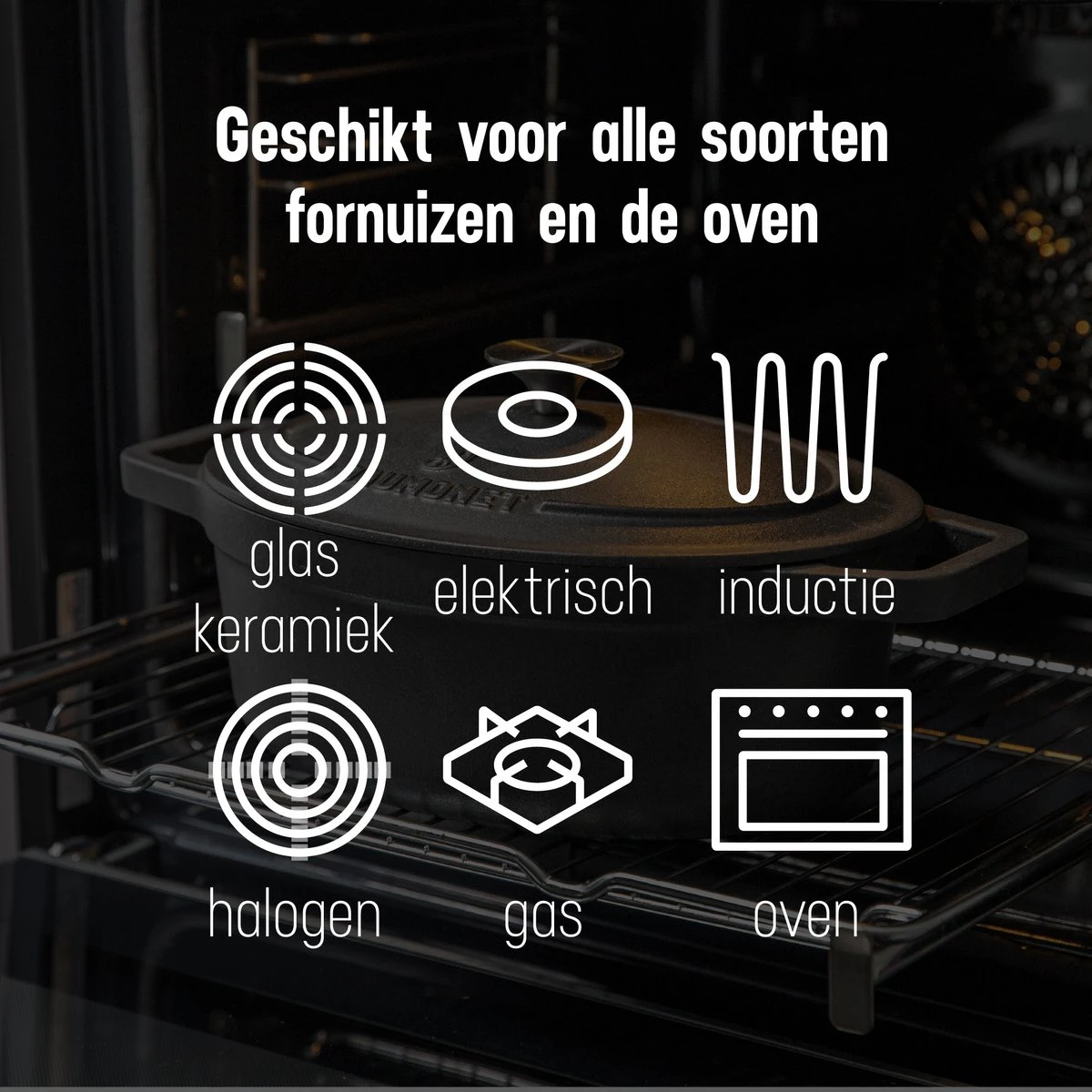 Gietijzeren Braadpan - Sudderpan Zwart Van Daumonet - Ovaal - Ø 29 Cm - 3 Liter - 100% PFAS & PFOA Vrij - Emaille - Geschikt Voor Alle Warmtebronnen - Elektrisch - Gas - Halogeen - Inductie - Keramisch - Vaatwasserbestendig - Afbeelding 10