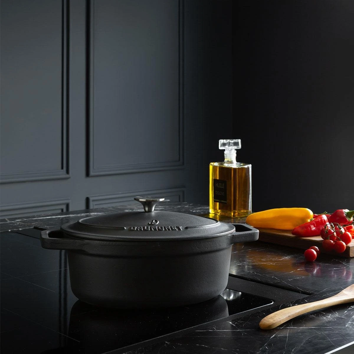 Gietijzeren Braadpan - Sudderpan Zwart Van Daumonet - Ovaal - Ø 29 Cm - 3 Liter - 100% PFAS & PFOA Vrij - Emaille - Geschikt Voor Alle Warmtebronnen - Elektrisch - Gas - Halogeen - Inductie - Keramisch - Vaatwasserbestendig - Afbeelding 11