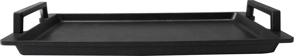 Eurolux Teppanyaki Plaat Met Grepen - 41 X 24 X 2.5 Cm - Zwart - Aluminium - Geschikt Voor Alle Warmtebronnen - Afbeelding 3