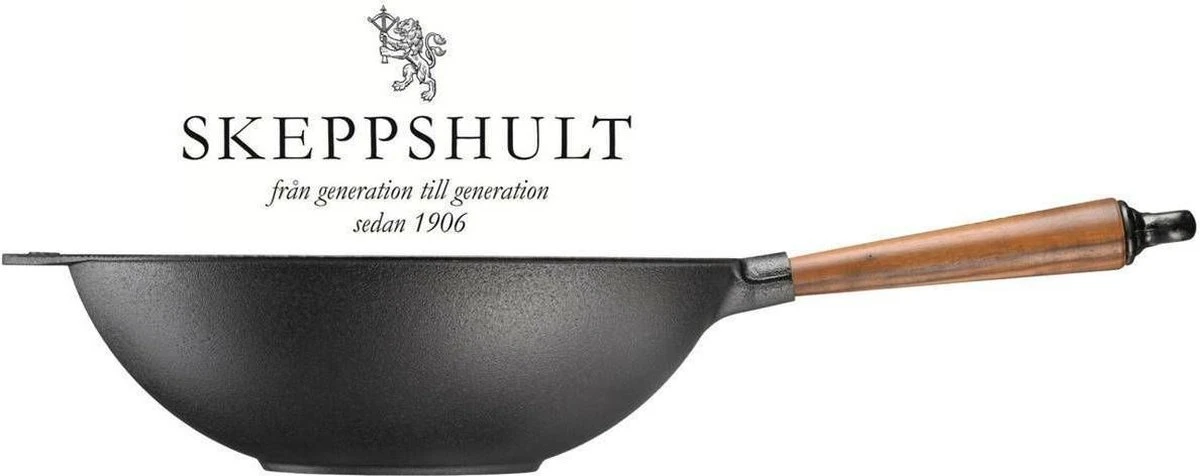 Skeppshult - Wokpan Walnoot Handgreep 32 Cm - Afbeelding 2