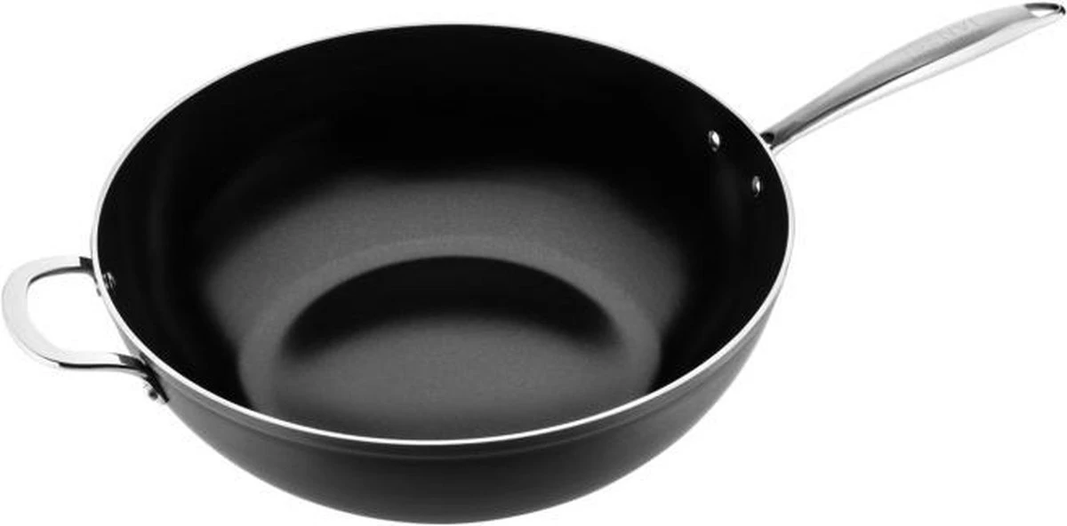 ISENVI Victoria Forged Keramische Wokpan 32CM - RVS Greep