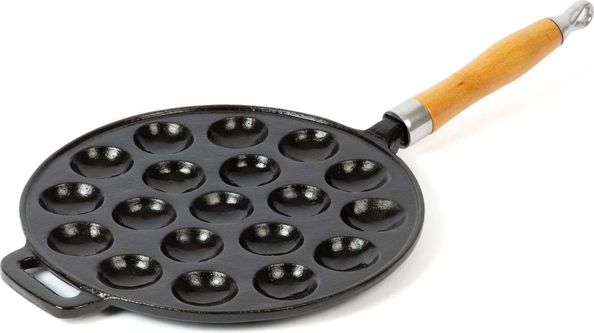 Blackwell Poffertjespan - Met Houten Steel - Gietijzer - ø 24 Cm - Afbeelding 3