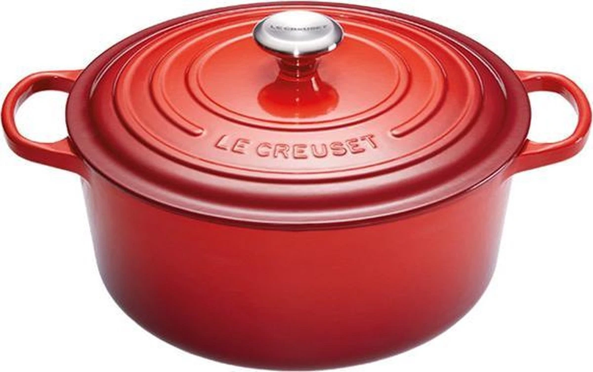 Le Creuset Signature Braadpan - 4,2 L - 24 Cm - Kersenrood - Afbeelding 11