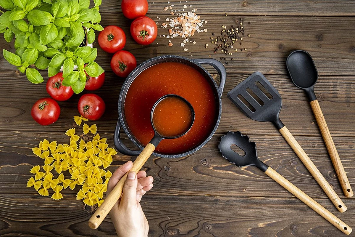 Smile 10-Delige Pannenset - Anti Aanbaklaag - Vaatwasser Bestendig - Zwart - MGK-17 - Afbeelding 8