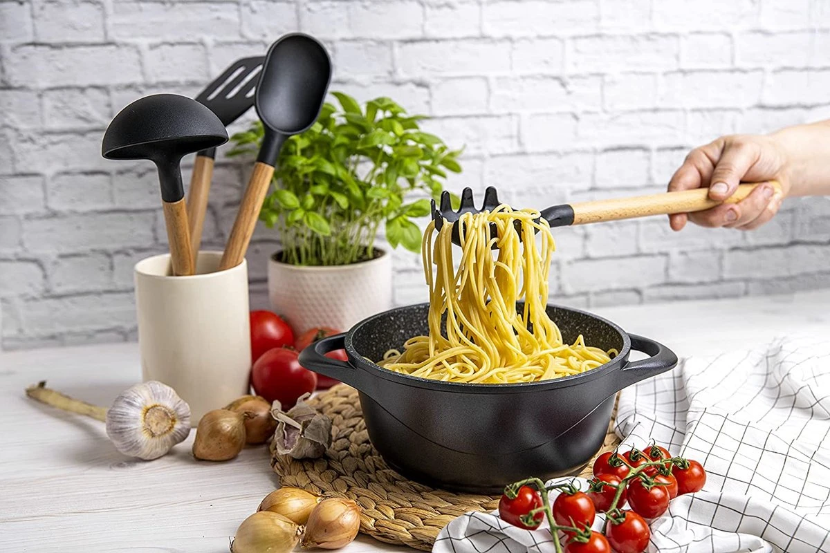 Smile 10-Delige Pannenset - Anti Aanbaklaag - Vaatwasser Bestendig - Zwart - MGK-17 - Afbeelding 11