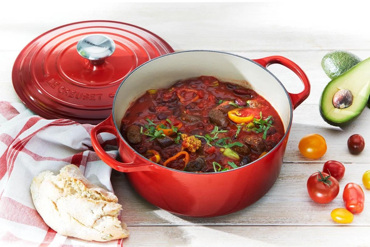 Le Creuset Signature Braadpan - 4,2 L - 24 Cm - Kersenrood - Afbeelding 6