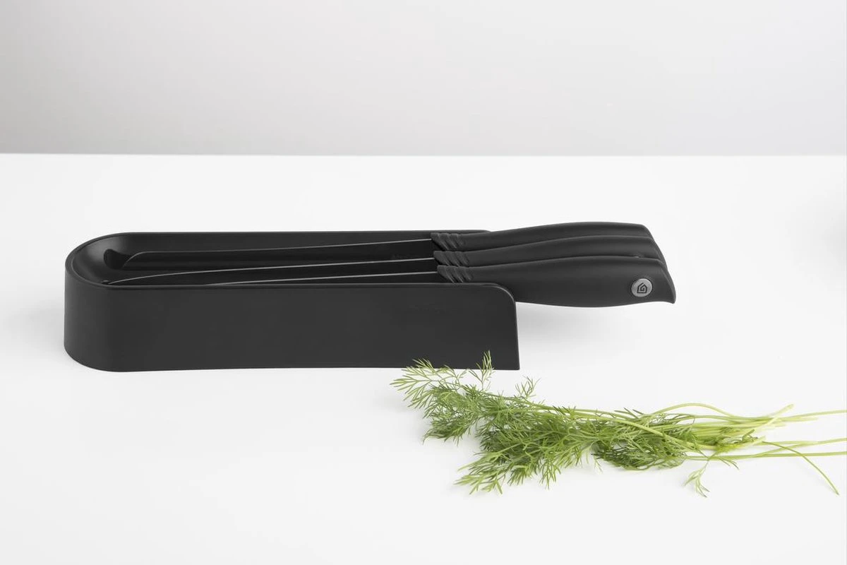 Brabantia Tasty+ Messenblok Lade - Met 3 Messen - Dark Grey - Afbeelding 7