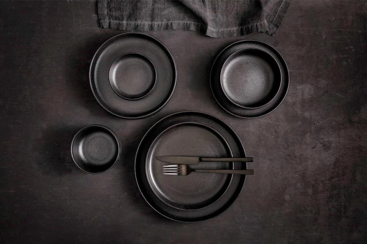 Maastricht Porselein Serviesset Universe Porselein 6-persoons 24-delig Zwart - Afbeelding 5