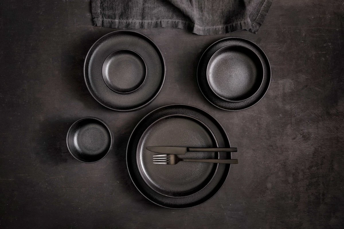 Maastricht Porselein Serviesset Universe Porselein 6-persoons 24-delig Zwart - Afbeelding 7