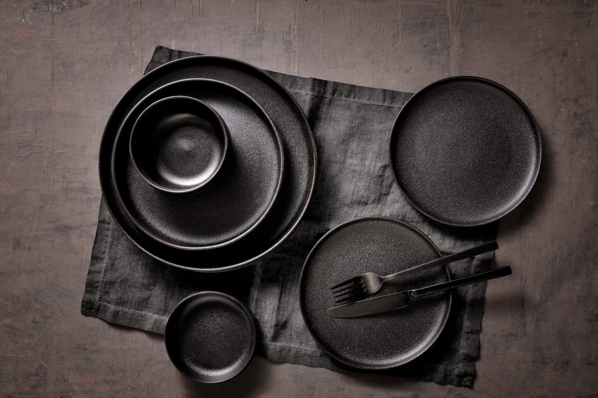 Maastricht Porselein Serviesset Universe Porselein 6-persoons 24-delig Zwart - Afbeelding 11