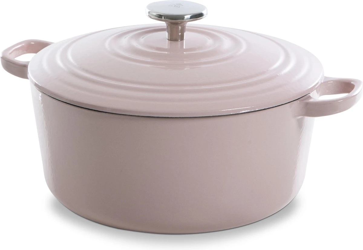 BK Bourgogne Braadpan Ø 24 Cm - Roze - Gietijzer - Inductie