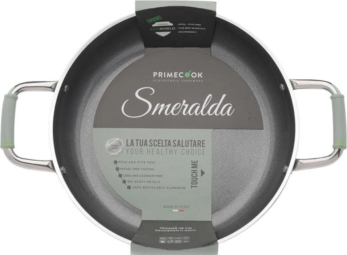 Primecook - Braadpan / Hapjespan Met Deksel - Ø 28 Cm - PFAS-vrij - Inductie - Ecoshield - Afbeelding 8