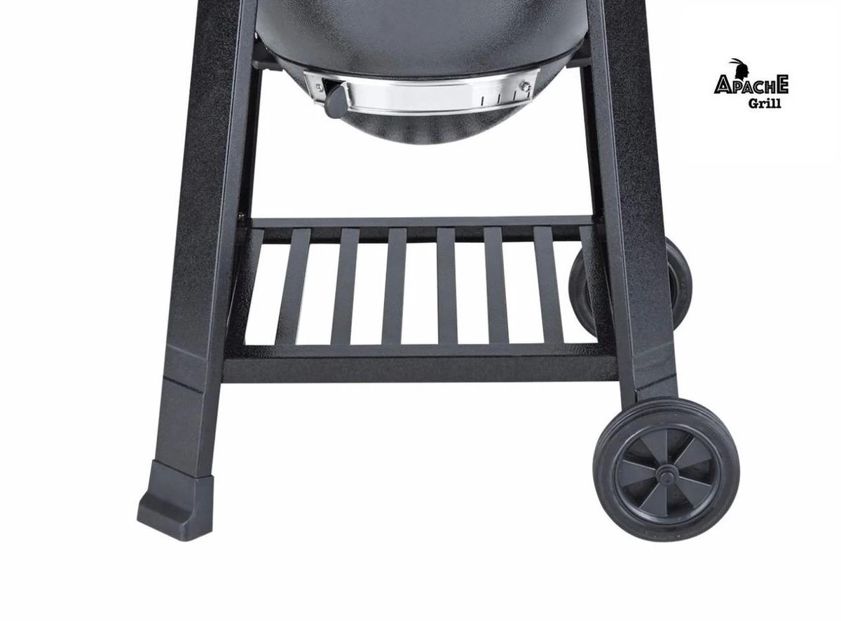 Apache Grill 21 Inch Kamado BBQ Egg | Houtskool | Zwart | Ø 50cm Grill Oppervlak | Dubbelwandig & Geïsoleerd - Afbeelding 4