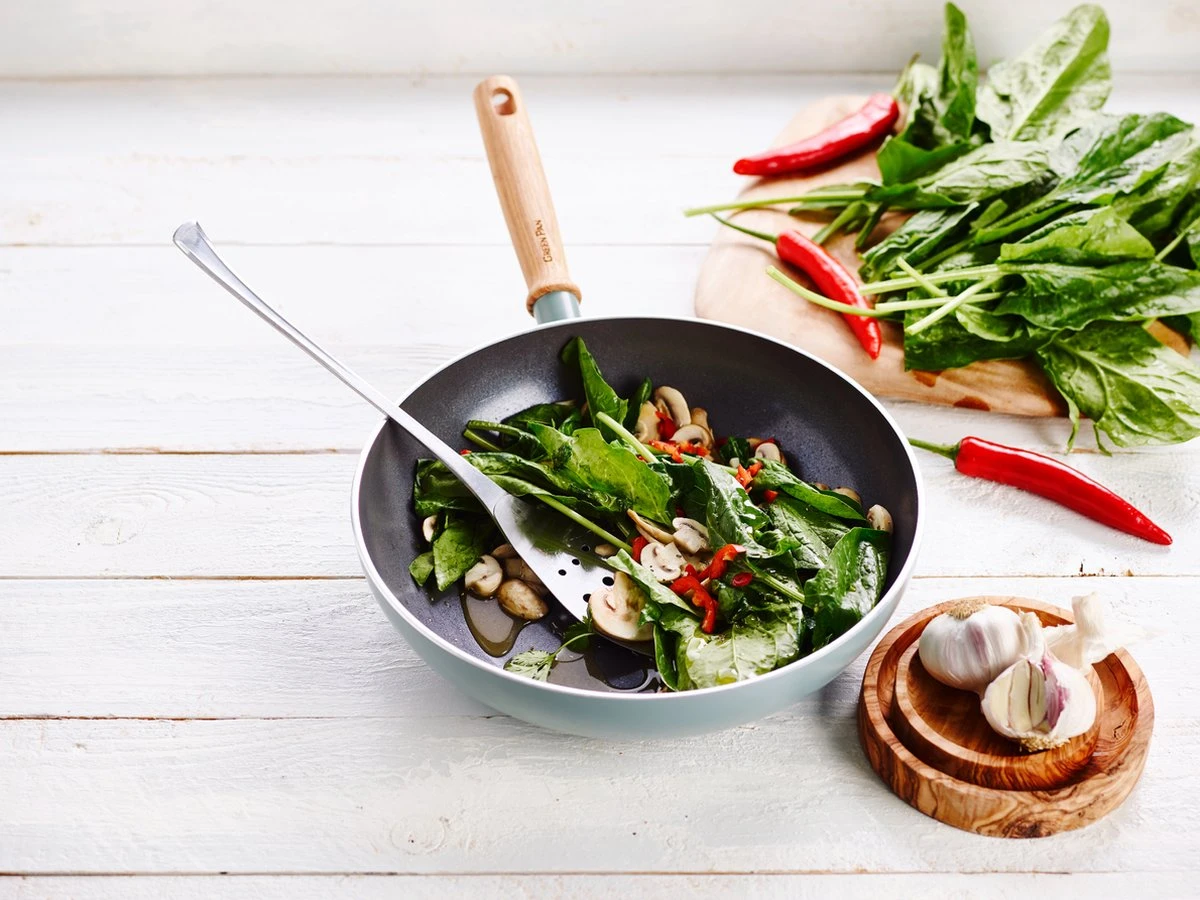 GreenPan Mayflower Wok - Ø 28 Cm - Keramisch - Inductie - Afbeelding 2