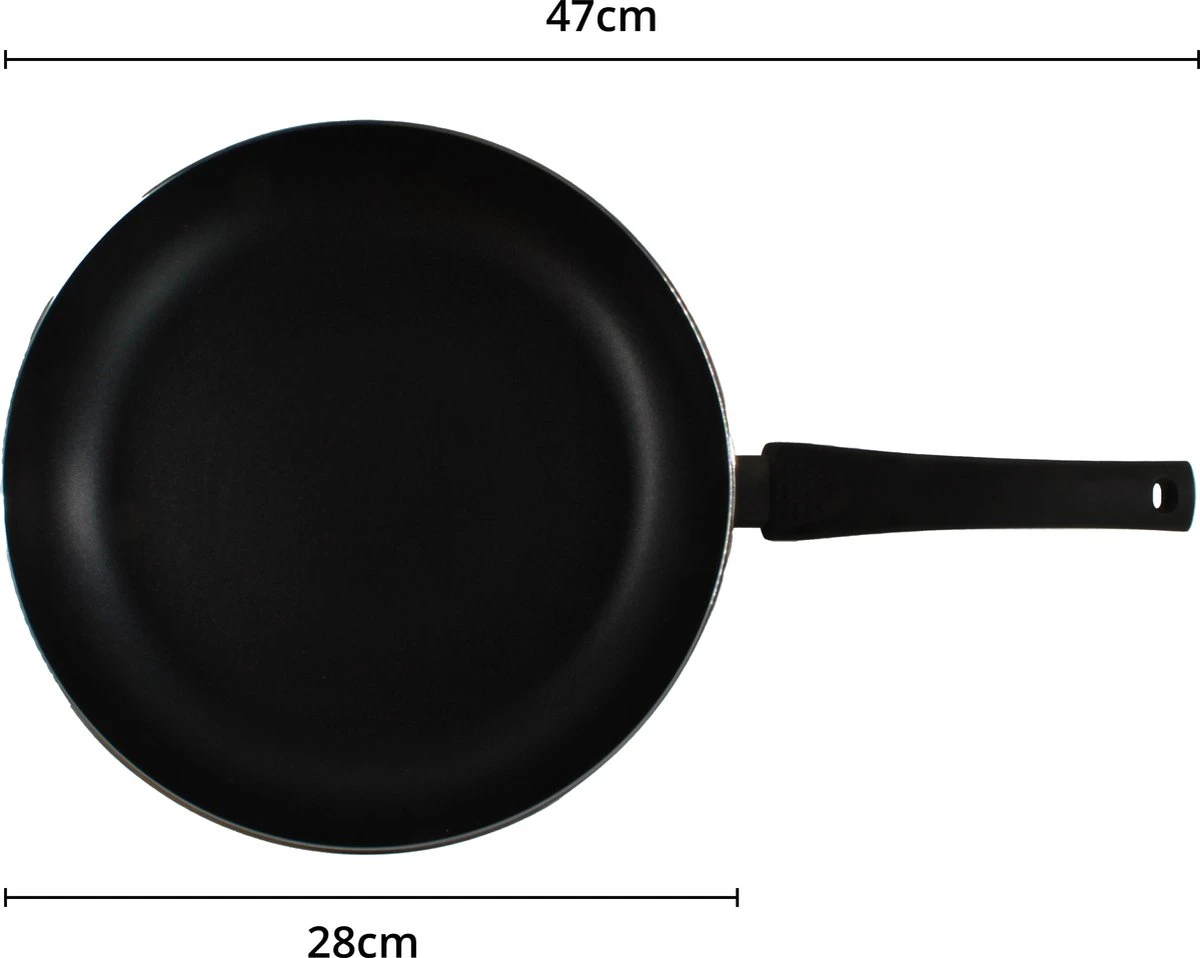 Miller Koekenpan Inductie 28cm - Alle Warmtebronnen - Anti Aanbaklaag - Afbeelding 2