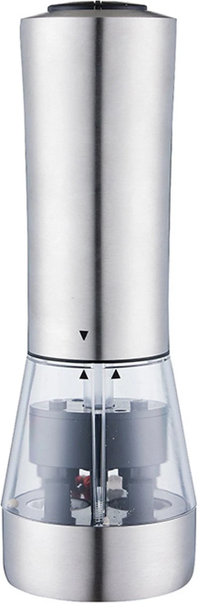 KROMS Peper En Zoutmolen Set - Peper En Zoutmolen Set Elektrisch -2 In 1 - Instelbare Maalgraad - Pepermolen - Zoutmolen - Peper En Zoutmolen Elektrisch - Afbeelding 7