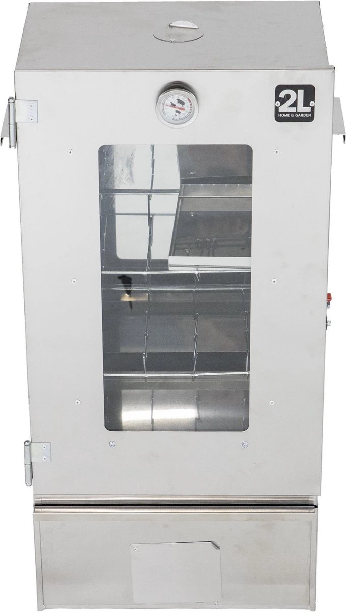 2-L Home & Garden XL Rookoven - RVS - 80x40x28 Cm - 3 Etages - Afbeelding 9