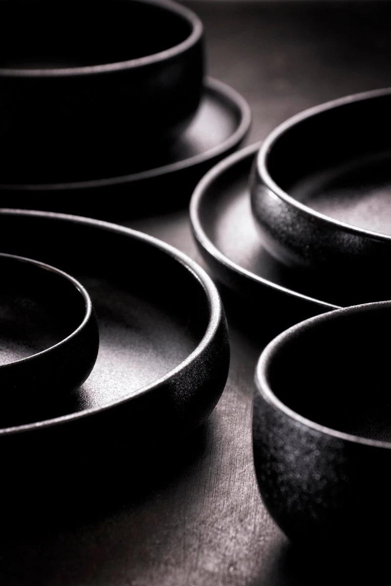 Maastricht Porselein Serviesset Universe Porselein 6-persoons 24-delig Zwart - Afbeelding 9