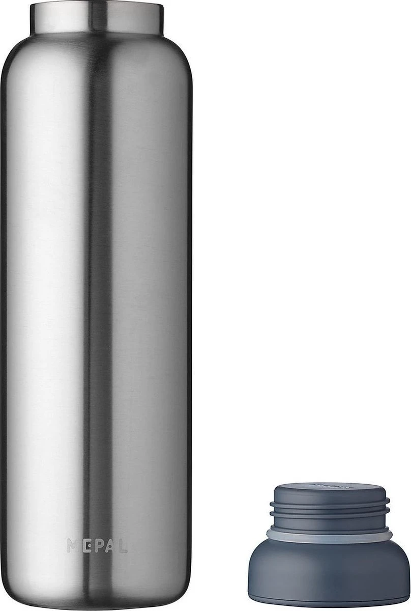 Mepal – Isoleerfles Ellipse 900 Ml – Houdt Je Drankje 12 Uur Warm En 24 Uur Koud – Natural Brushed – Geschikt Voor Bruiswater – Thermosfles – Lekdicht - Afbeelding 3