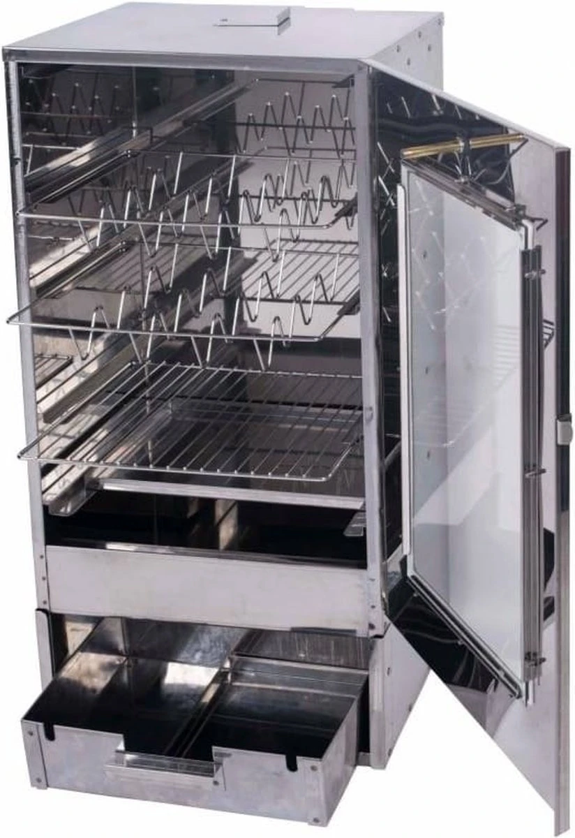 2-L Home & Garden XL Rookoven - RVS - 80x40x28 Cm - 3 Etages - Afbeelding 11
