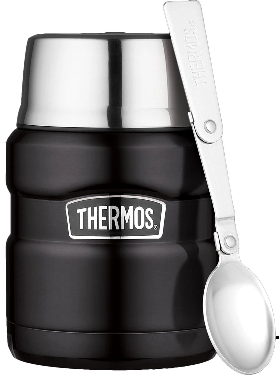 Thermos King Voedseldrager - 47 Cl - Mat Zwart - Afbeelding 2