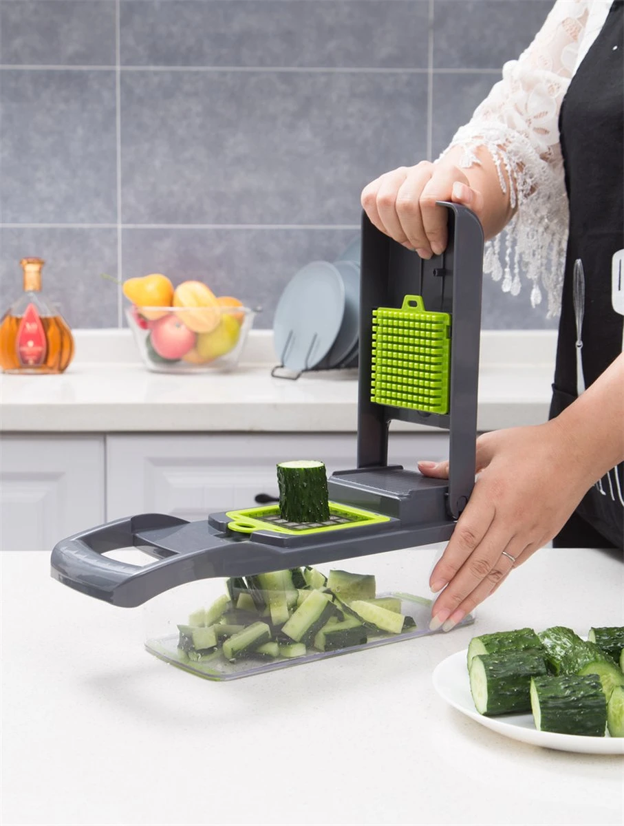 Merkloos Mandoline – Multifunctionele Groentesnijder – Nicer Dicer - Afbeelding 4