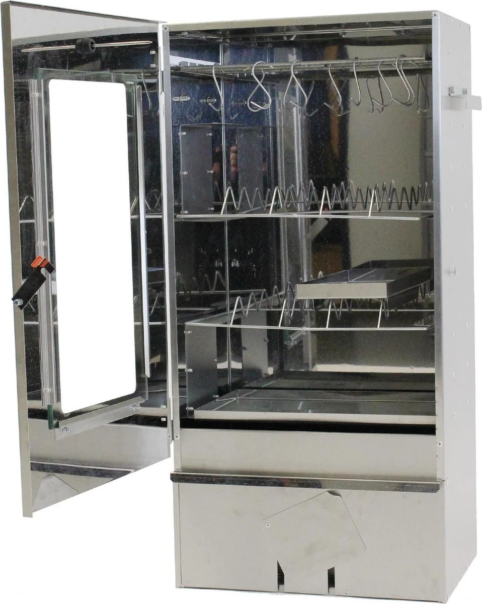 2-L Home & Garden XL Rookoven - RVS - 80x40x28 Cm - 3 Etages - Afbeelding 3